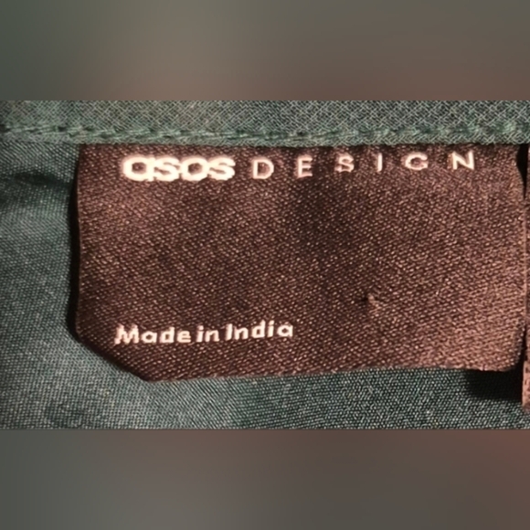 ASOS DESIGN Pleated Midi Dress – Teal Green (US 12) - Picture 3 of 4